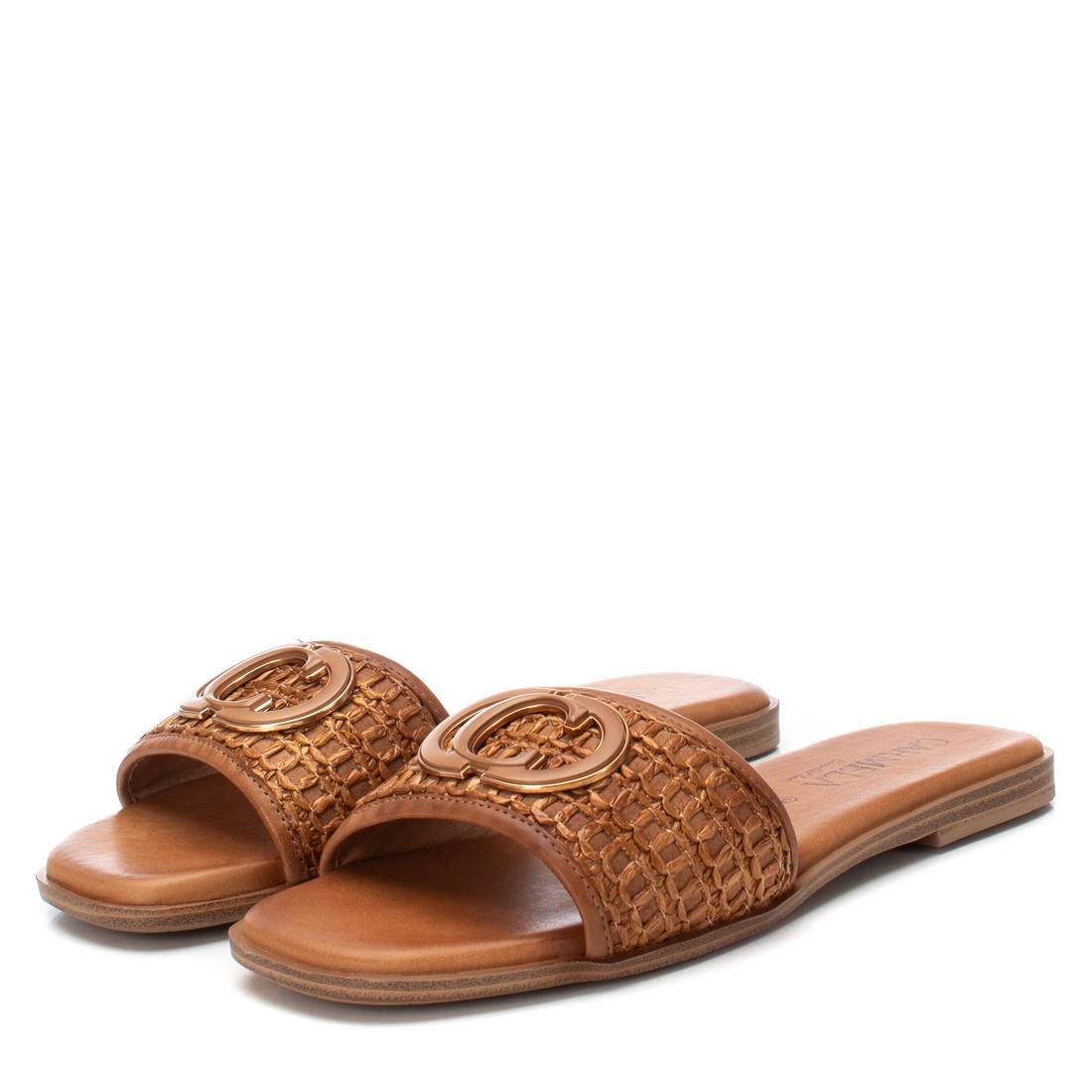 Carmela 16219301 sandale camel plate ornement