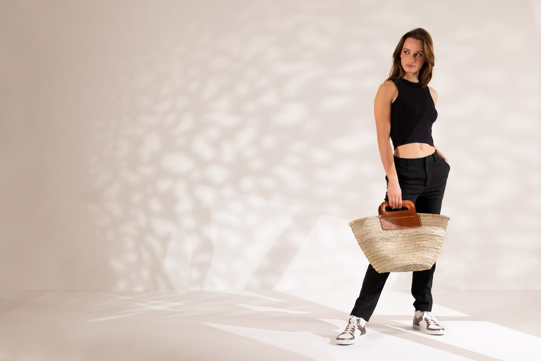 Coralie Masson Brigitte panier camel main