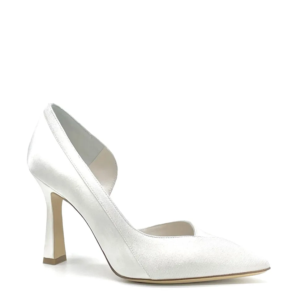 ELATA S2309 escarpins mariée blanc talon 9,5 cm