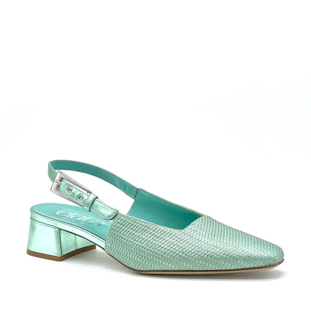 Elata 15122 slingback menthe talon 3,5 cm