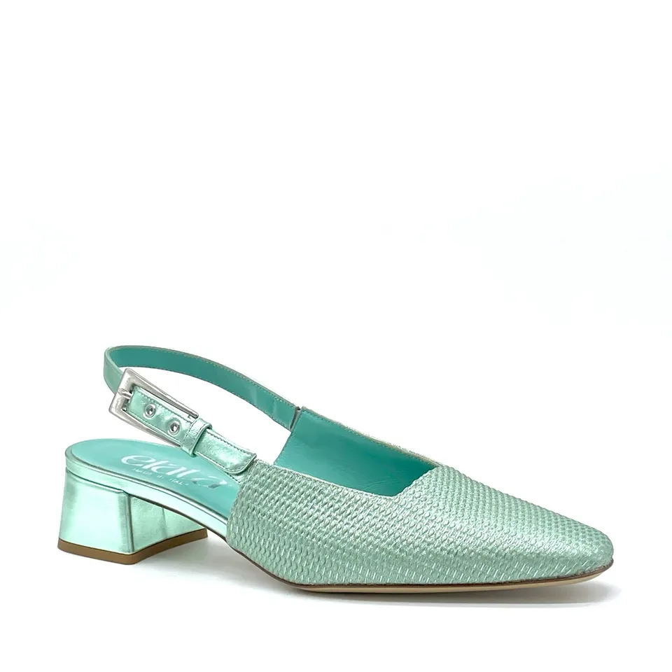 Elata 15122 slingback menthe talon 3,5 cm