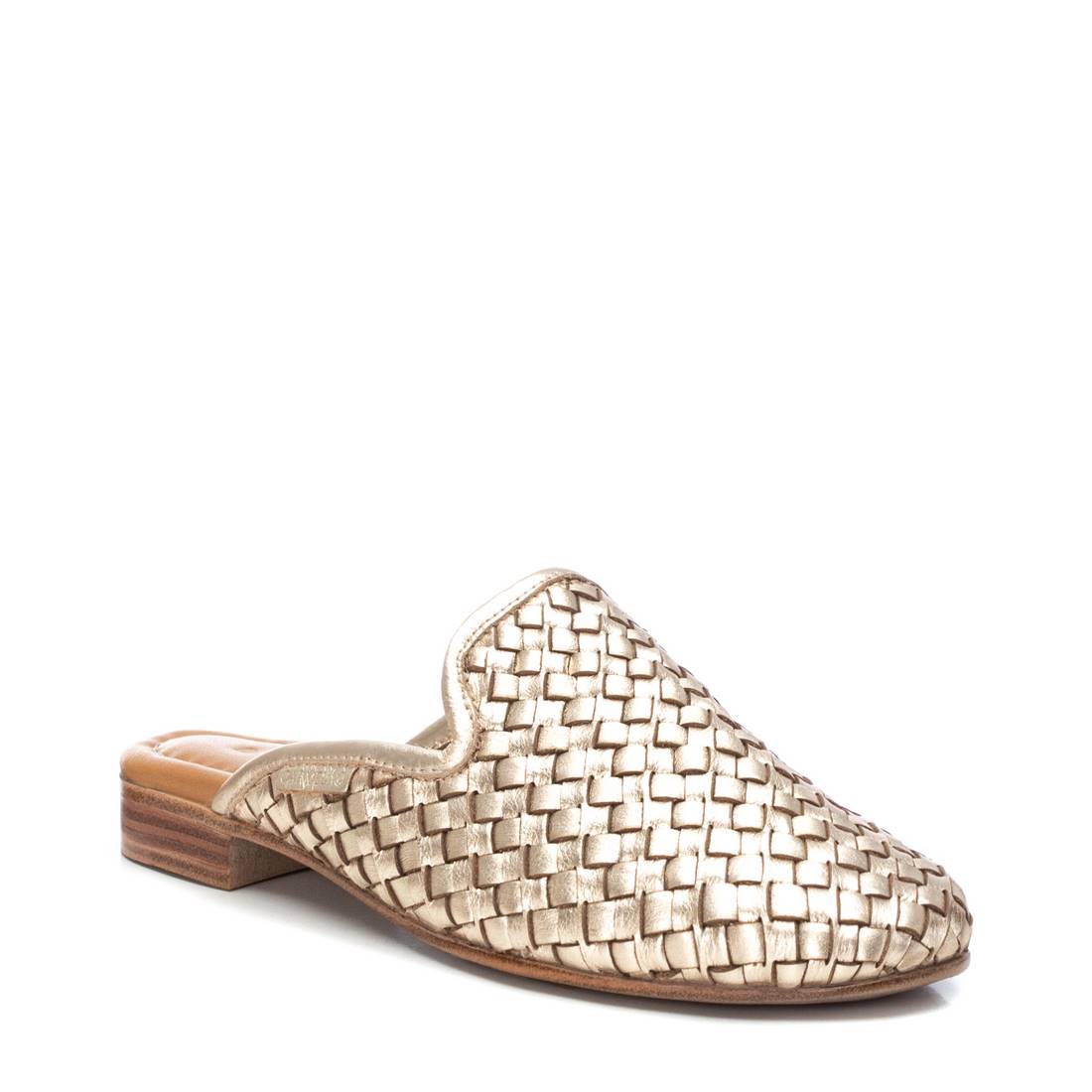 Carmela 16127304 mules cuir doré tressé femme