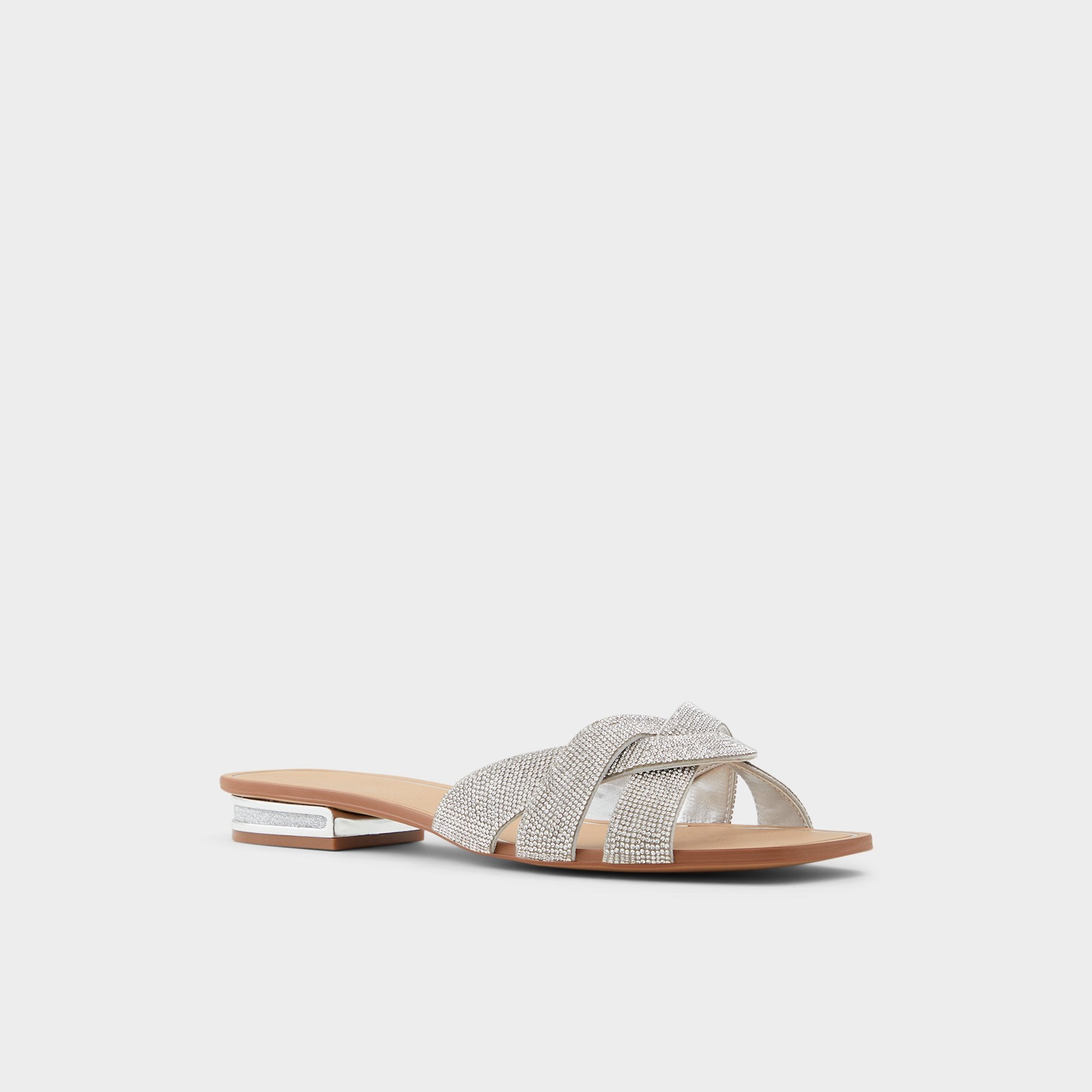 ALDO Coredith sandales strass métallisé plates