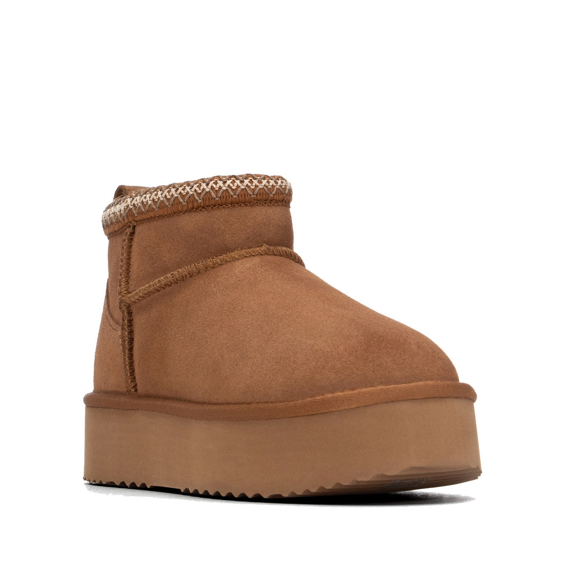 Carmela 16419203 bottine camel cuir véritable brodée
