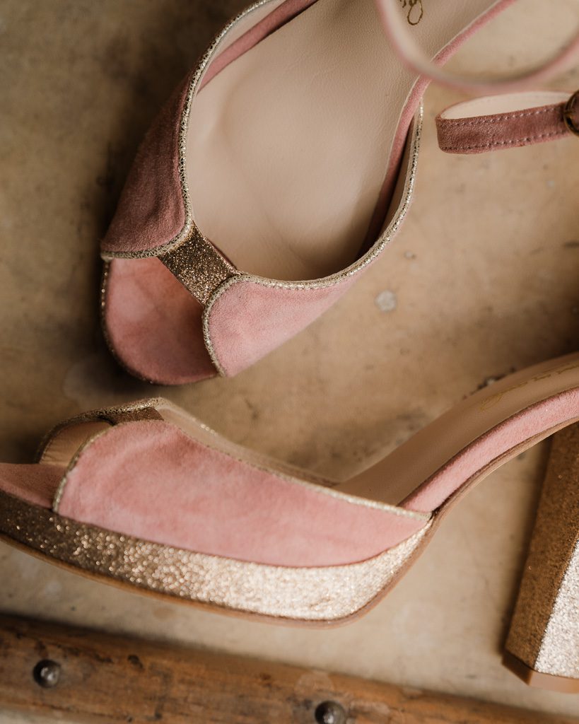 Dessine Moi Un Soulier Charlotte sandale plateforme velours blush