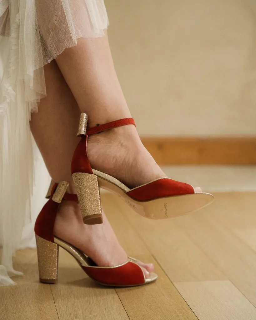 Dessine Moi Un Soulier Charlotte High sandales terracotta paillette