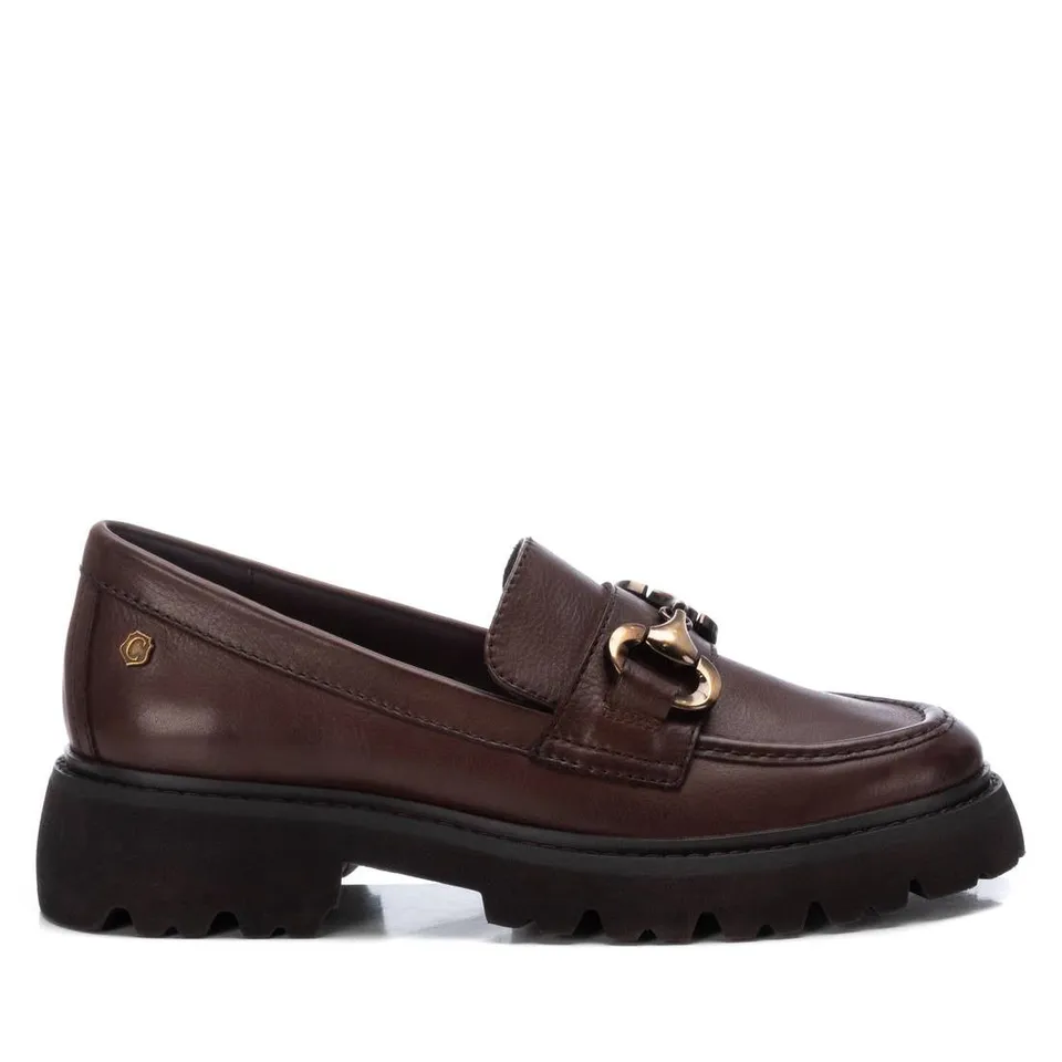 Carmela 16187202 mocassin femme marron cuir semelle épaisse
