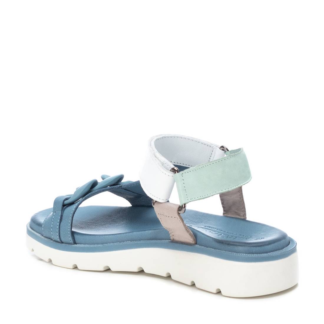 Carmela 16081402 sandale femme cuir bleu chaîne