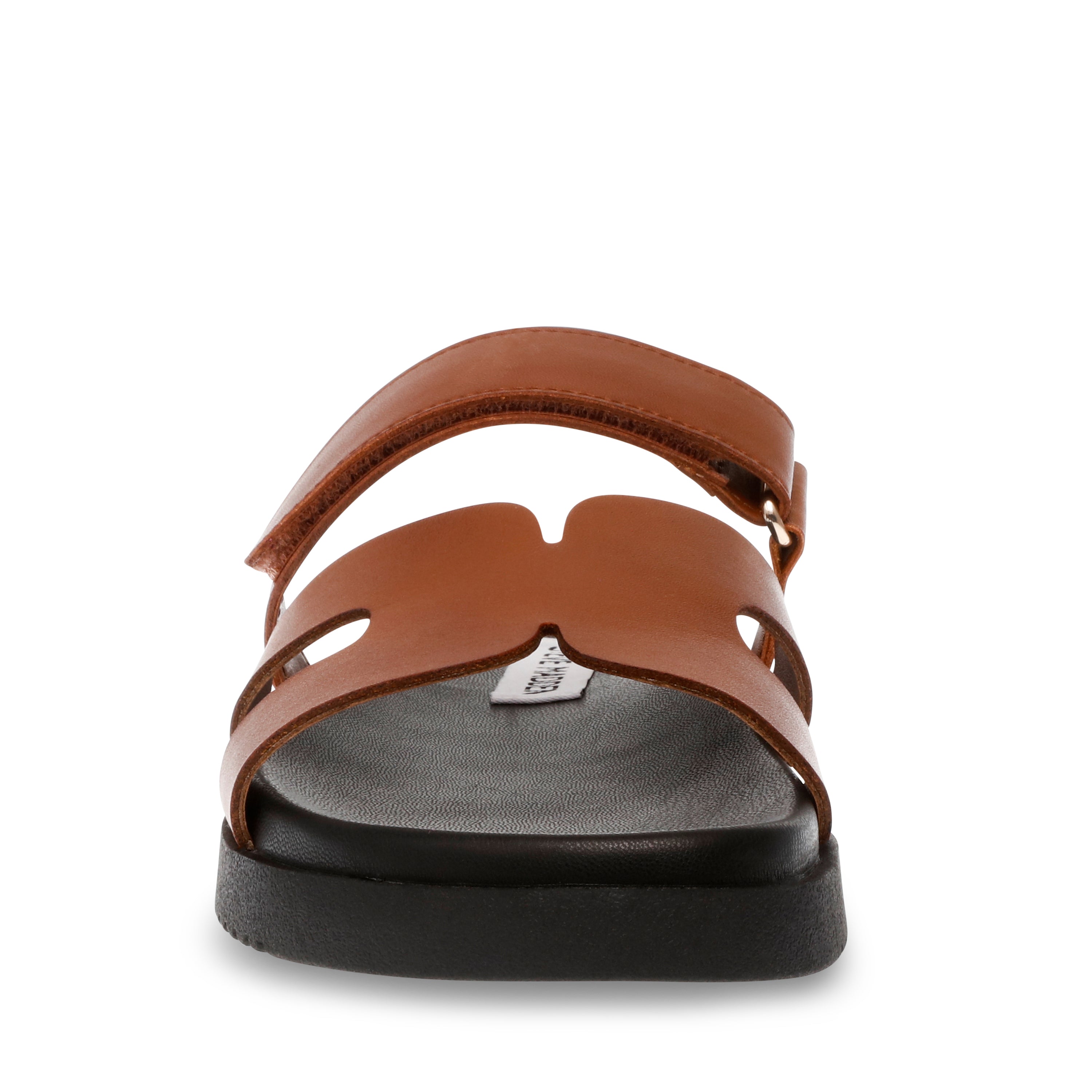Steve Madden Missile-E sandale cuir cognac plate