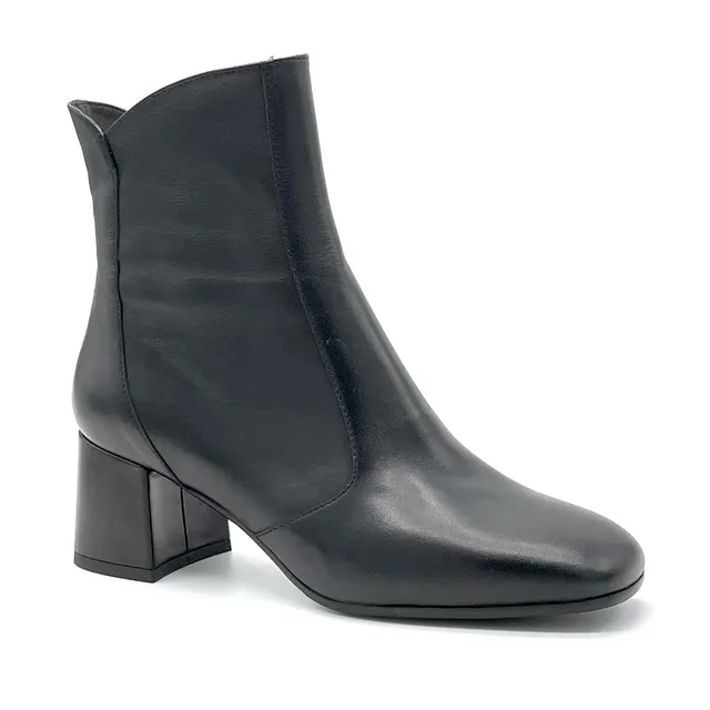 Elata 52526 bottines cuir noir talon 5,5 cm