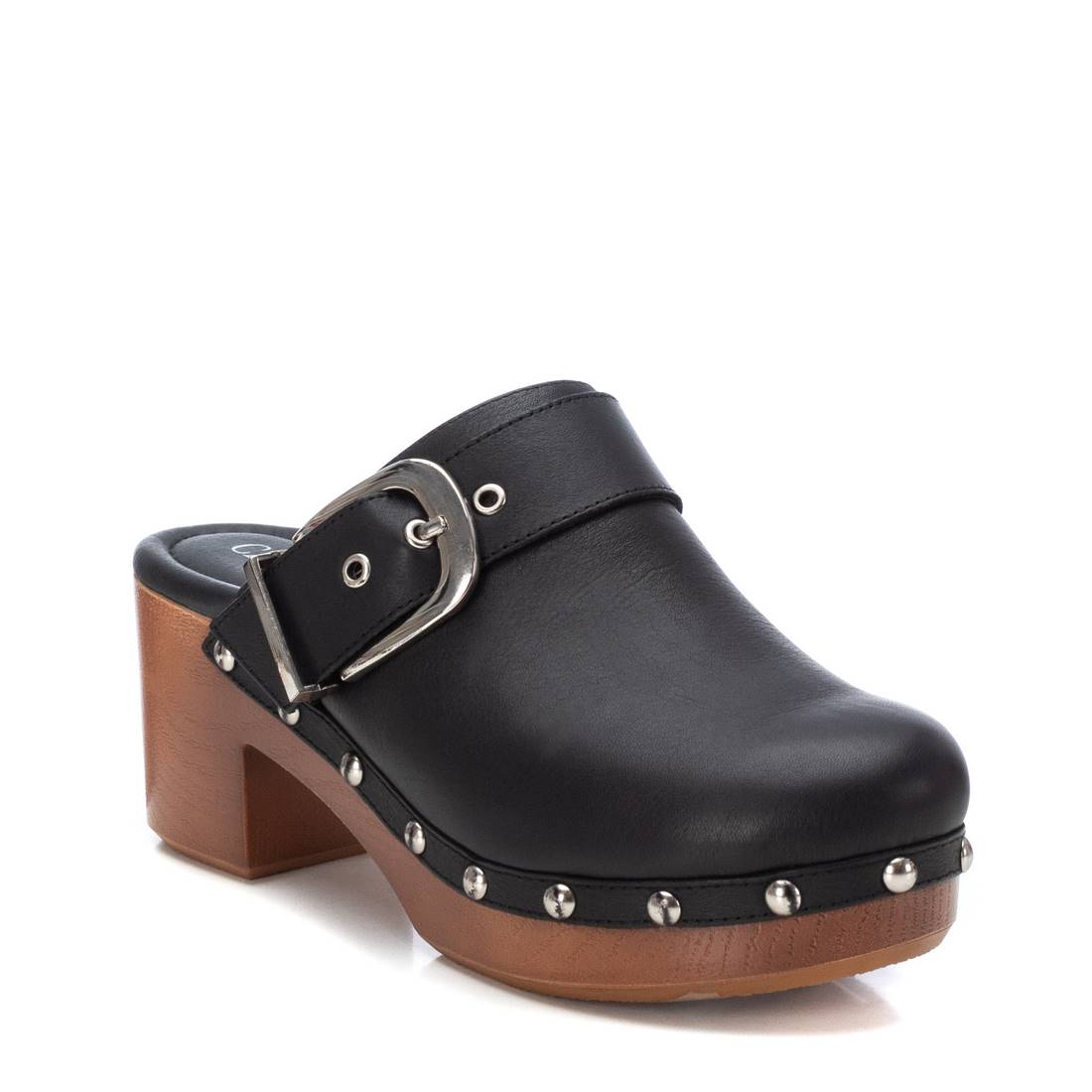 Carmela 16074401 sabot cuir noir talon 7 cm