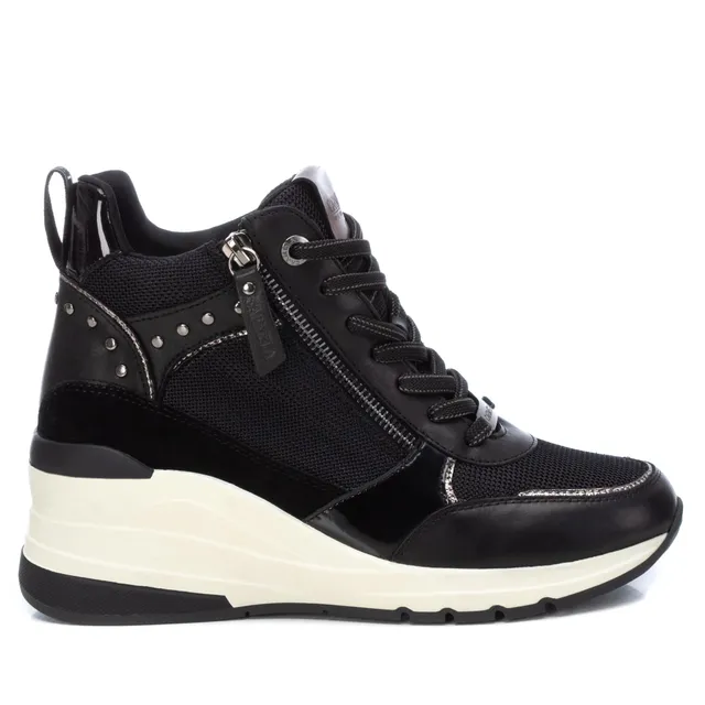 Carmela 16026201 baskets montantes femme noir compensé