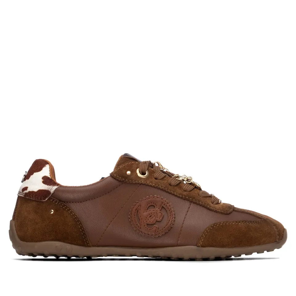 Carmela 16438402 basket femme camel talon plat