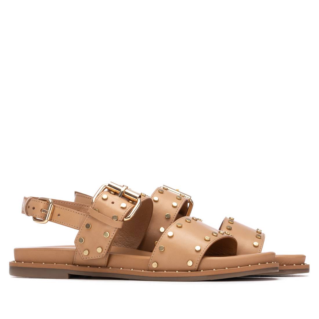Carmela 16319703 sandale cuir marron clous