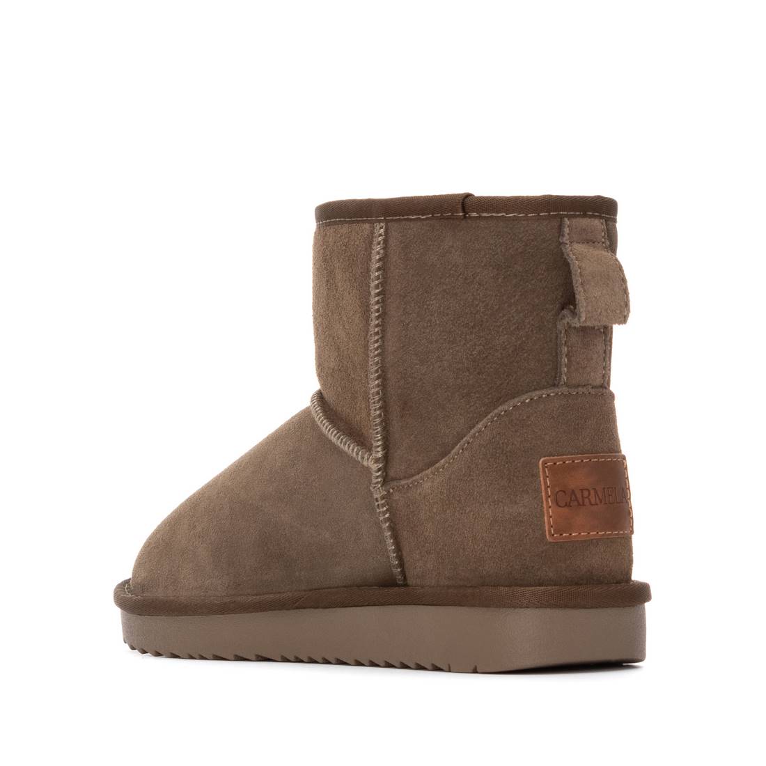 Carmela 16263403 bottine fourrée kaki cuir chaude