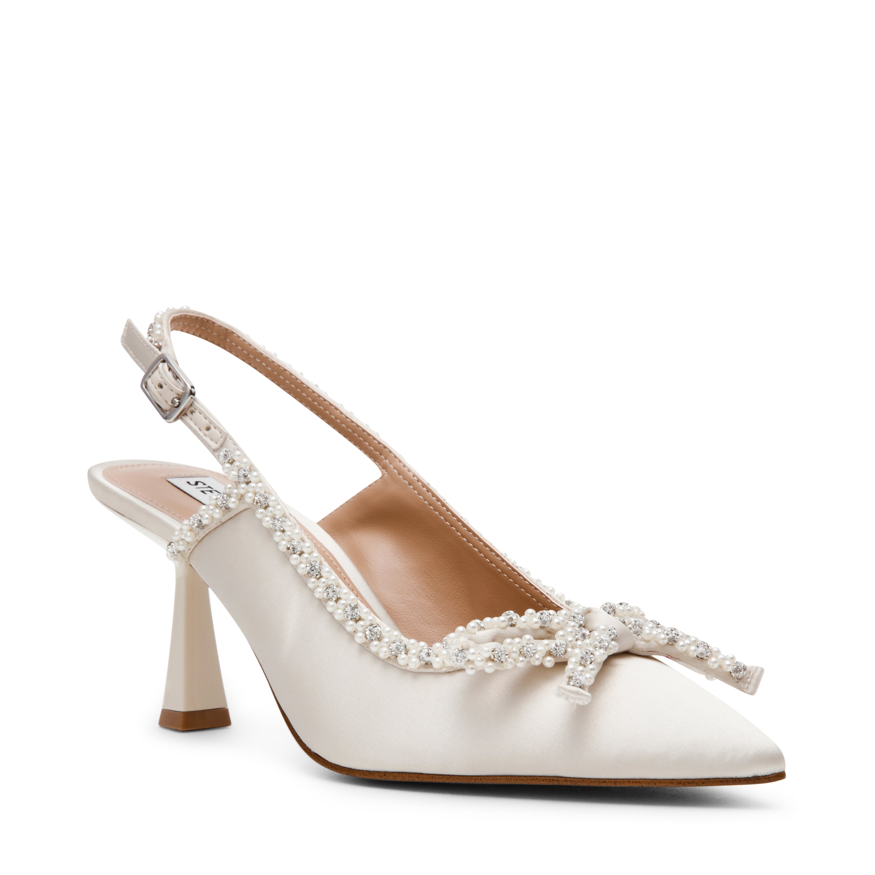 Steve Madden Florissa Pump escarpins ivoire satin talon 7,5 cm
