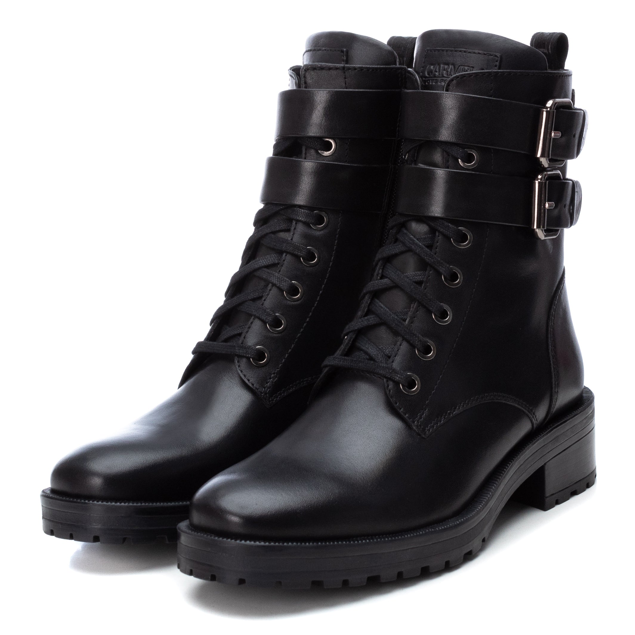 Carmela 16003901 bottines femme noir cuir véritable