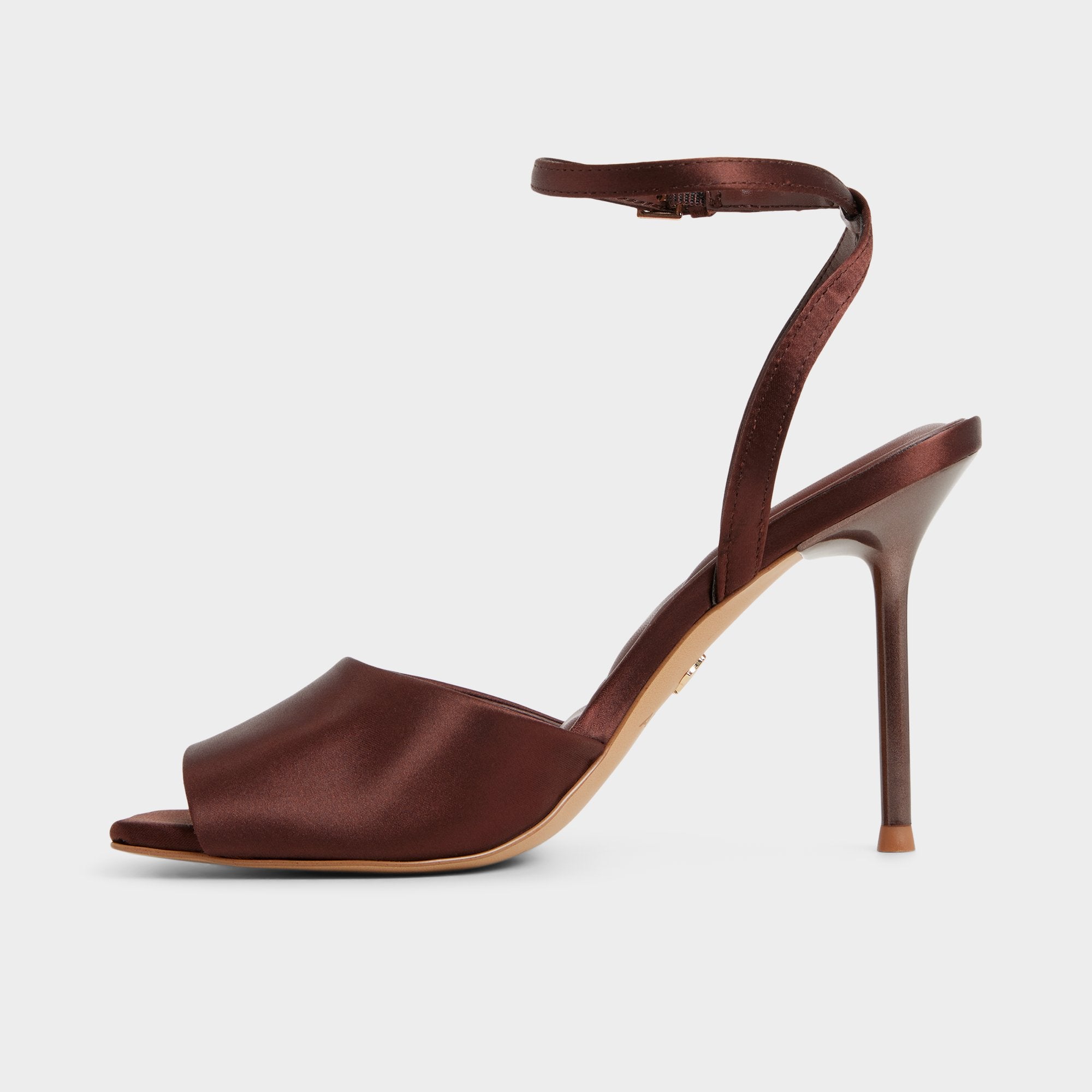 Aldo Kaiasien sandales satin chocolat talon fin