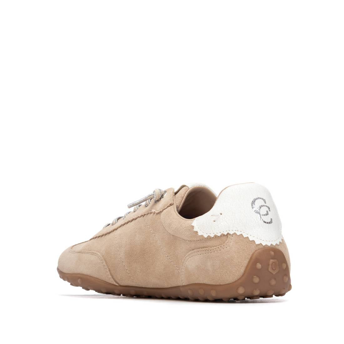 Carmela 16317202 baskets cuir beige lacets amovible