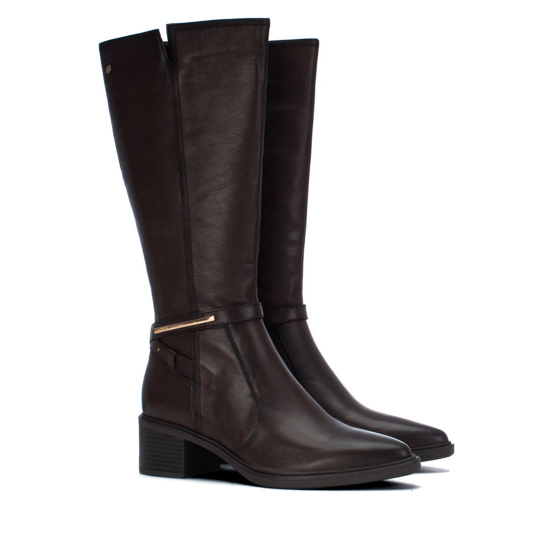 Carmela 16437602 bottes marron cuir talon moyen