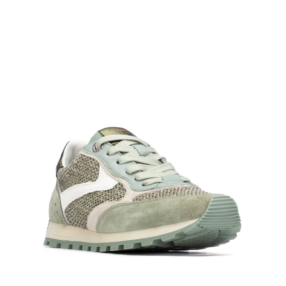 Carmela 16323003 sneaker femme vert aqua tressé
