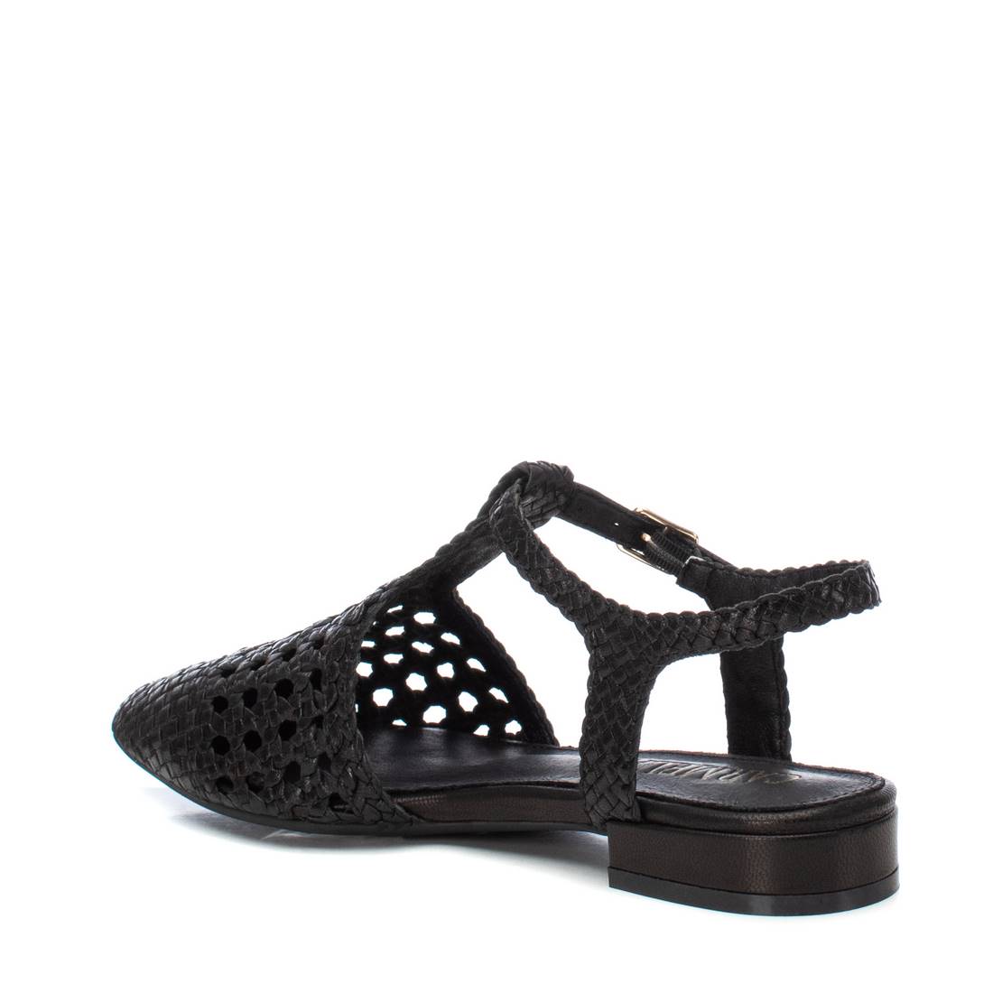 Carmela 16147404 ballerine femme cuir noir métallisé