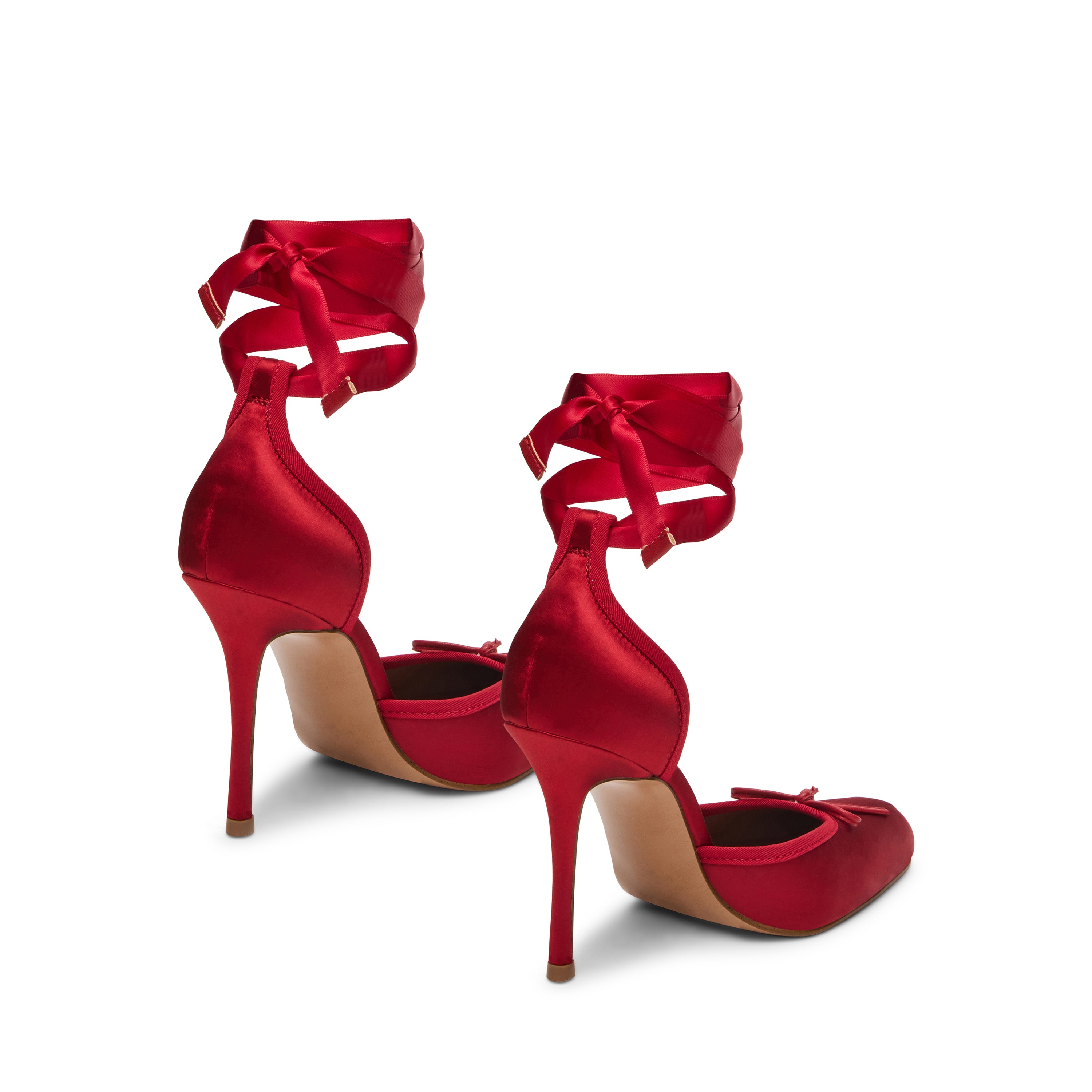 Steve Madden Larina escarpin rouge satin talon 10 cm