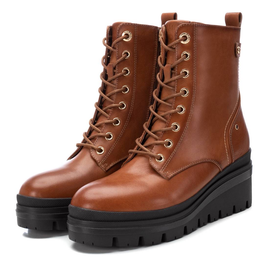 Carmela 16201102 bottine cuir marron compensée 5cm