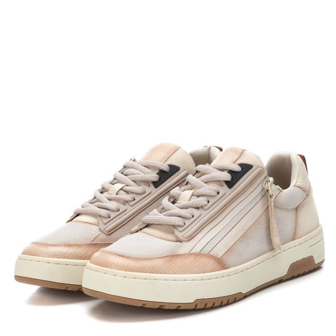 Carmela 16086903 sneaker femme blanc cuir plat