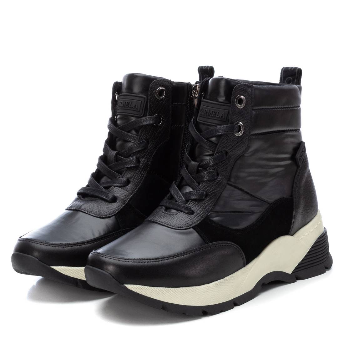 Carmela 16092701 basket montante noire cuir