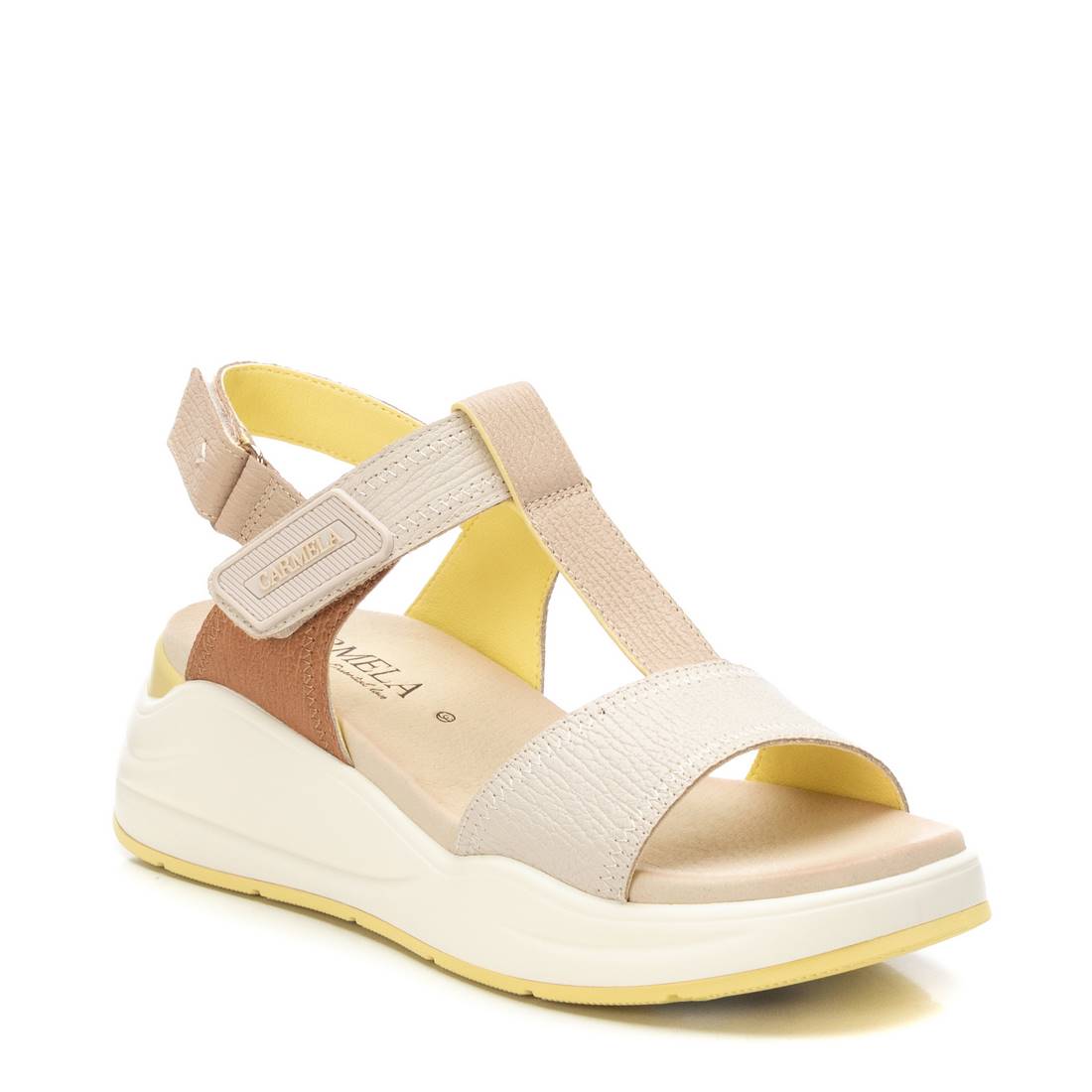 Carmela 16225904 sandales compensées cuir blanc
