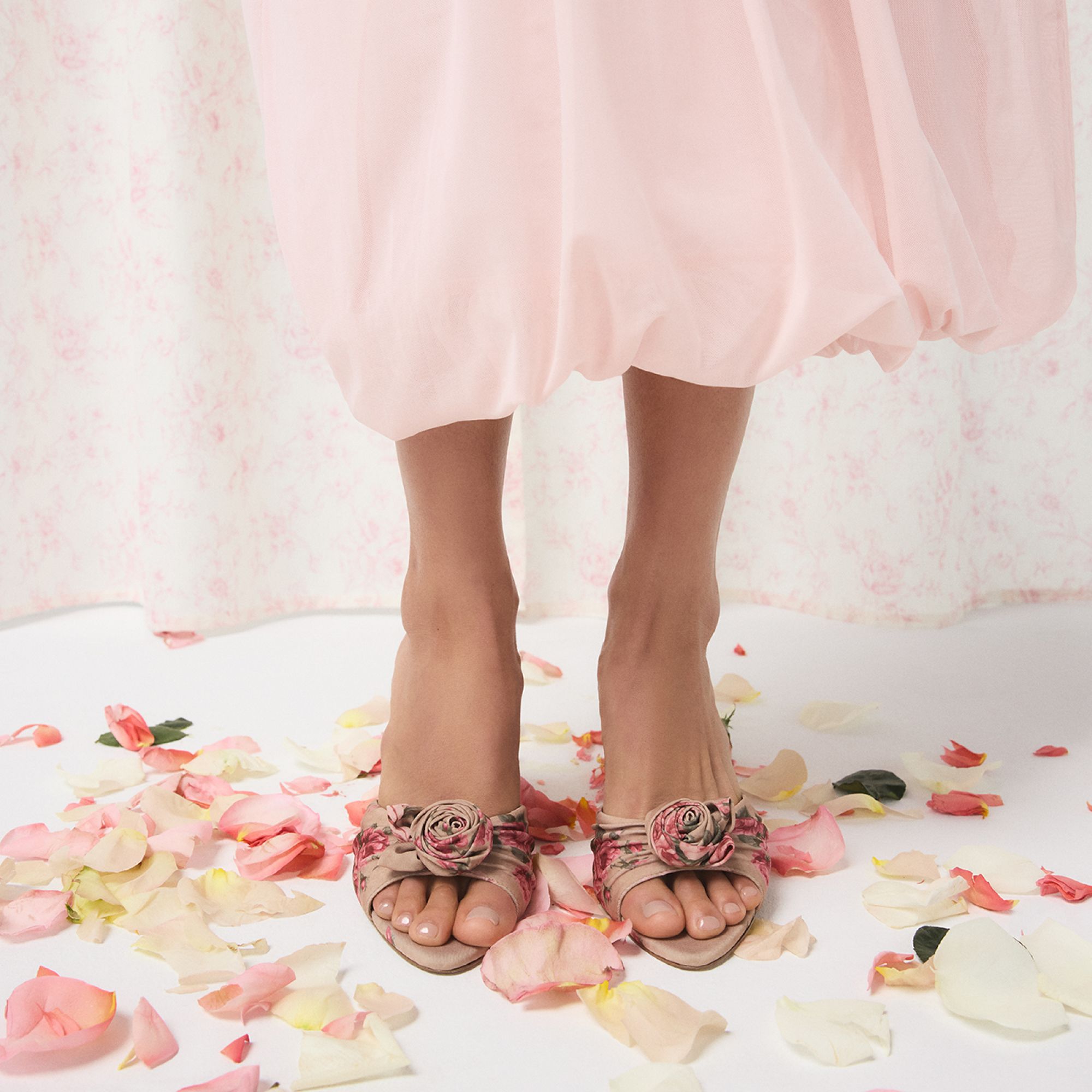 ALDO Rosalina mules satin fleuri à talon