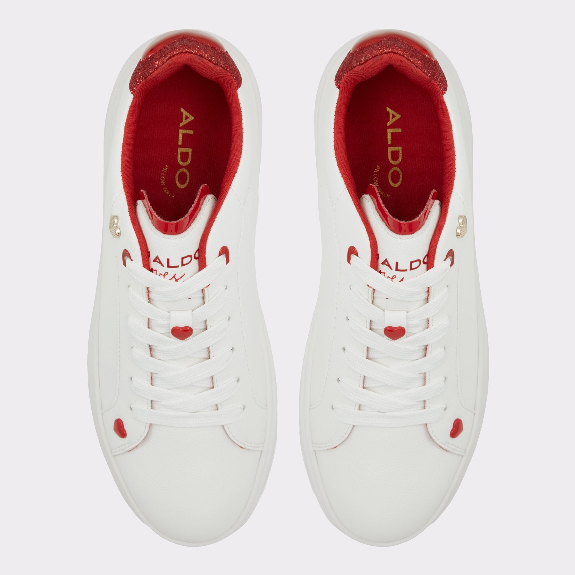 ALDO Rosecloud baskets basses roses coeur