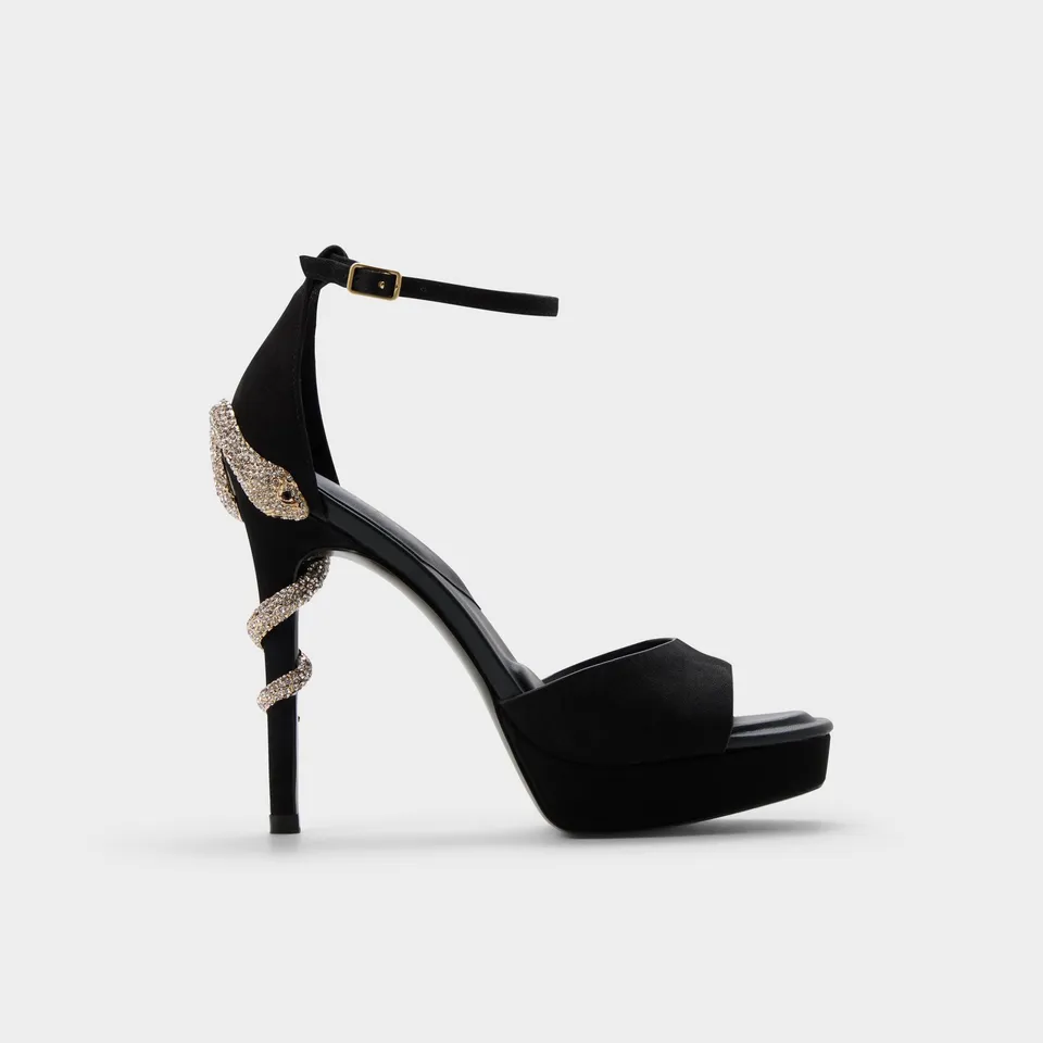 ALDO Medusa sandales à talon noires 38 serpent