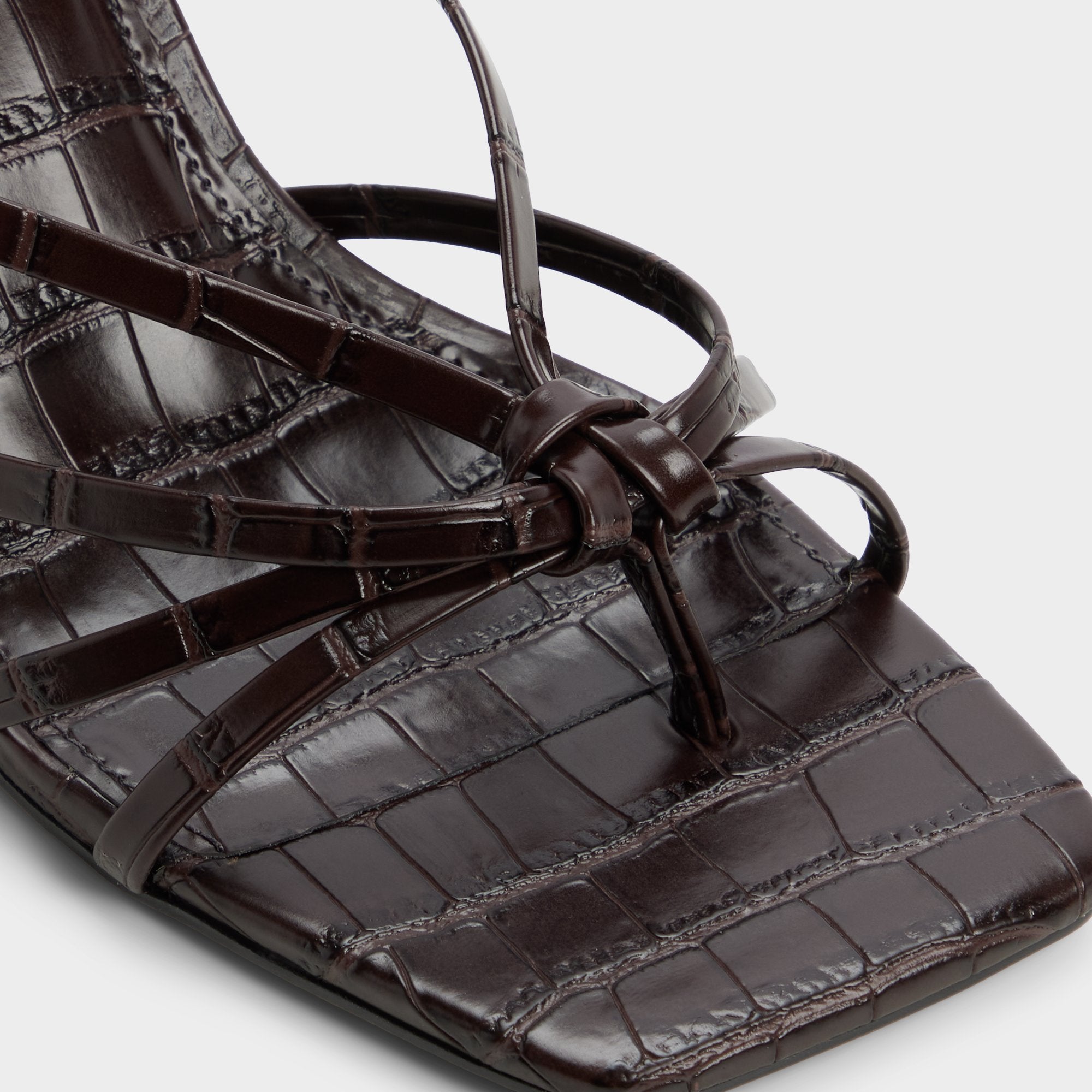 Aldo Lumera mules à talon marron croco