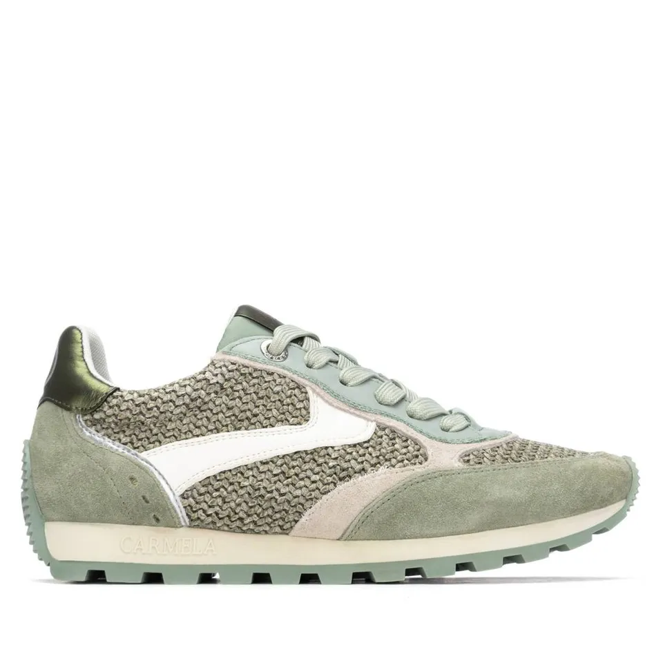 Carmela 16323003 sneaker femme vert aqua tressé