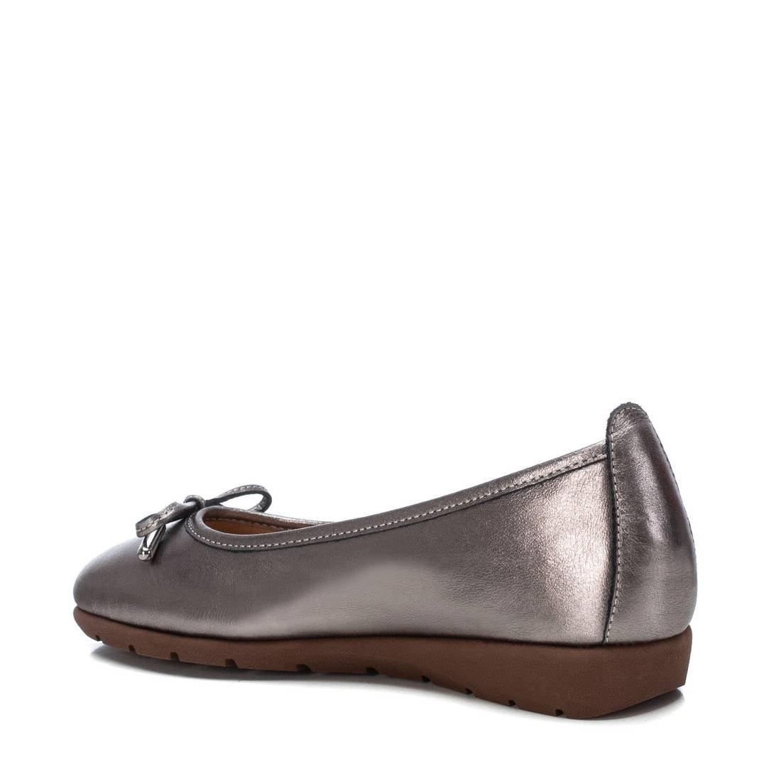Carmela 16198505 ballerine grise cuir nœud semelle amovible