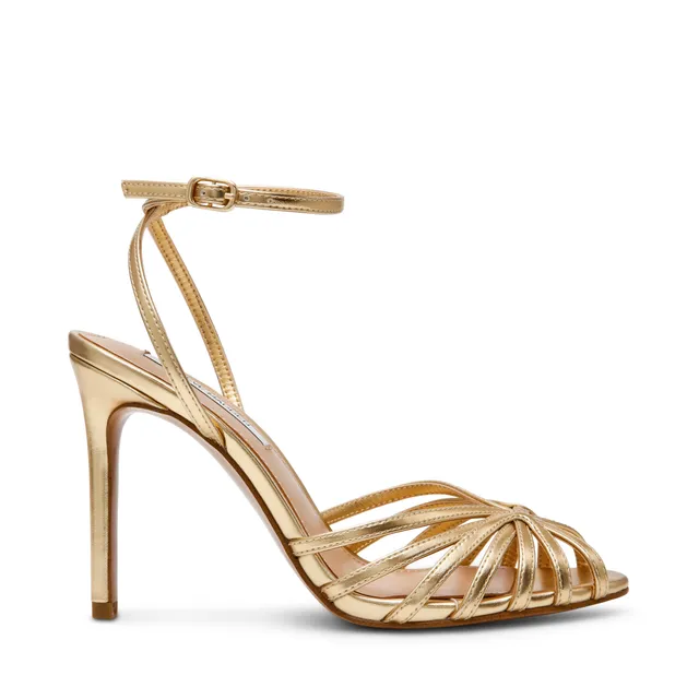 Steve Madden Mizuna sandale doré métallisé talon 10 cm