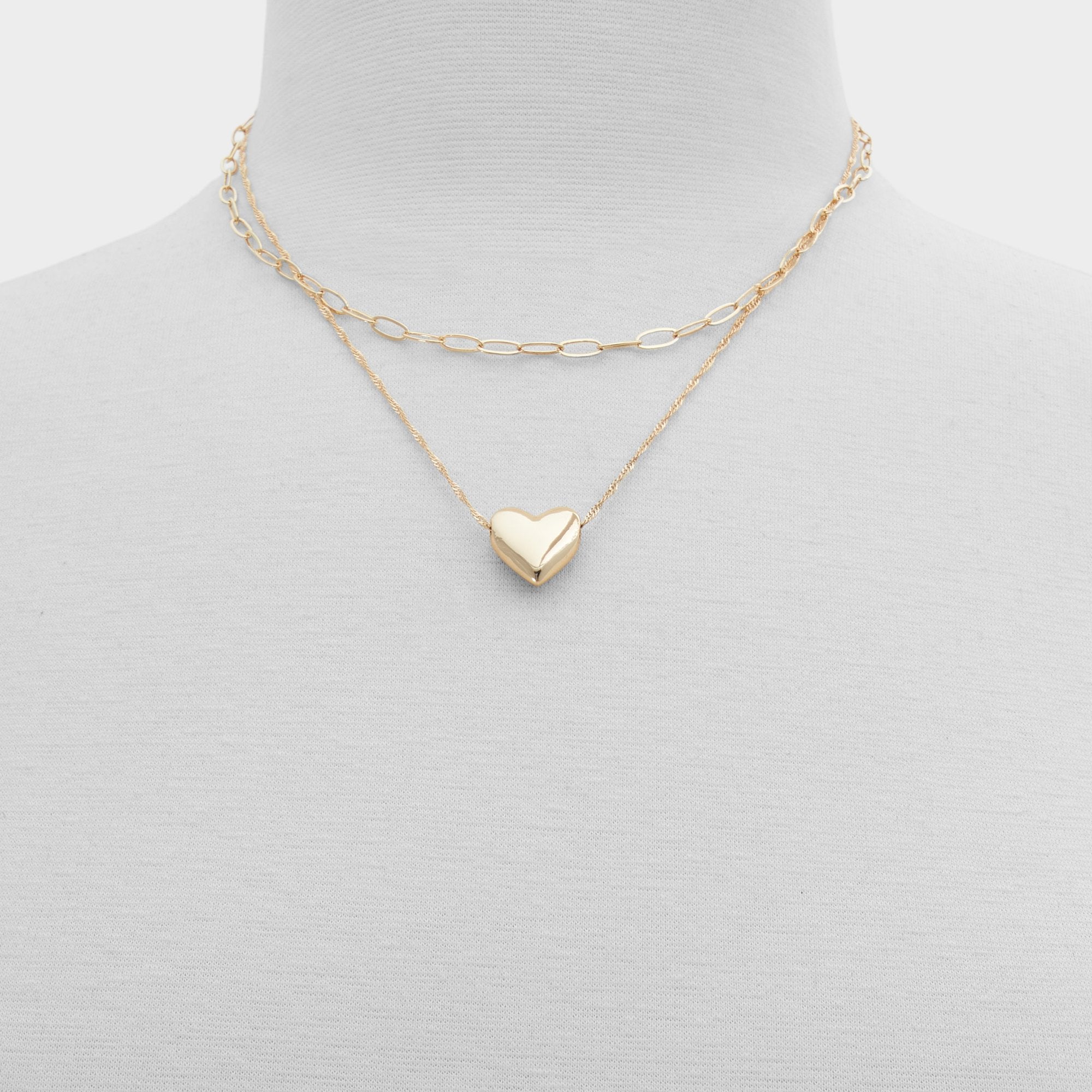 ALDO Takemyheart collier superposé doré fantaisie