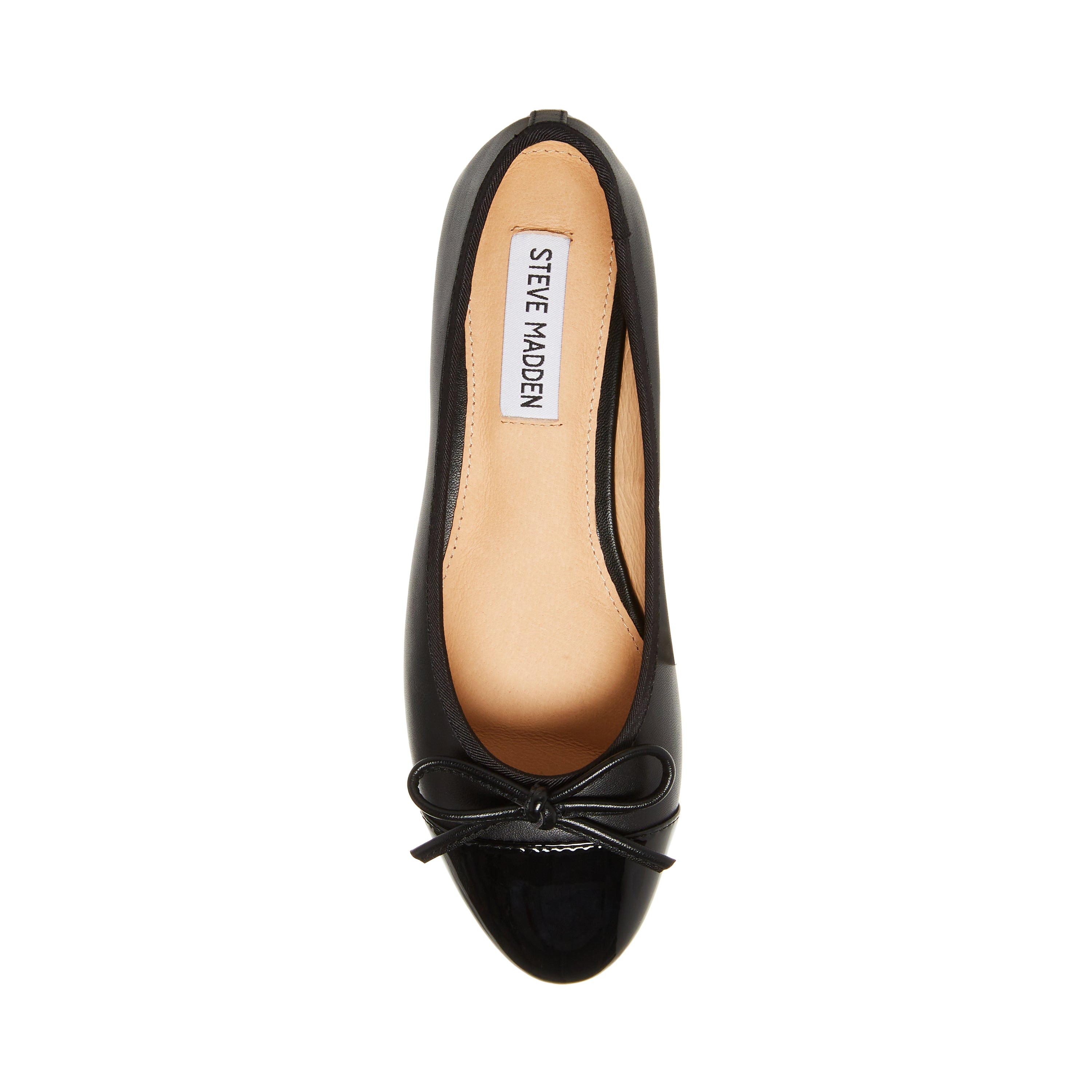 Steve Madden Ellison ballerine cuir noir nœud