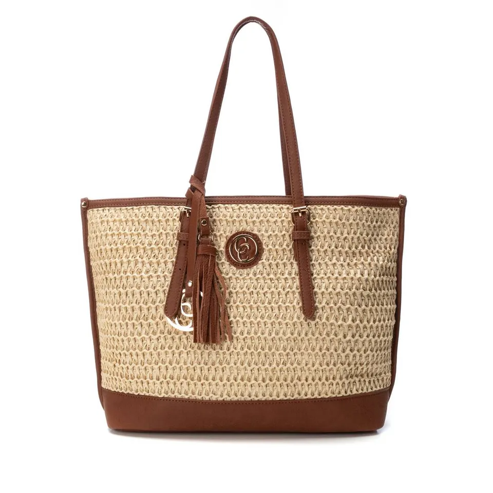 Carmela 18613002 sac épaule femme rafia beige