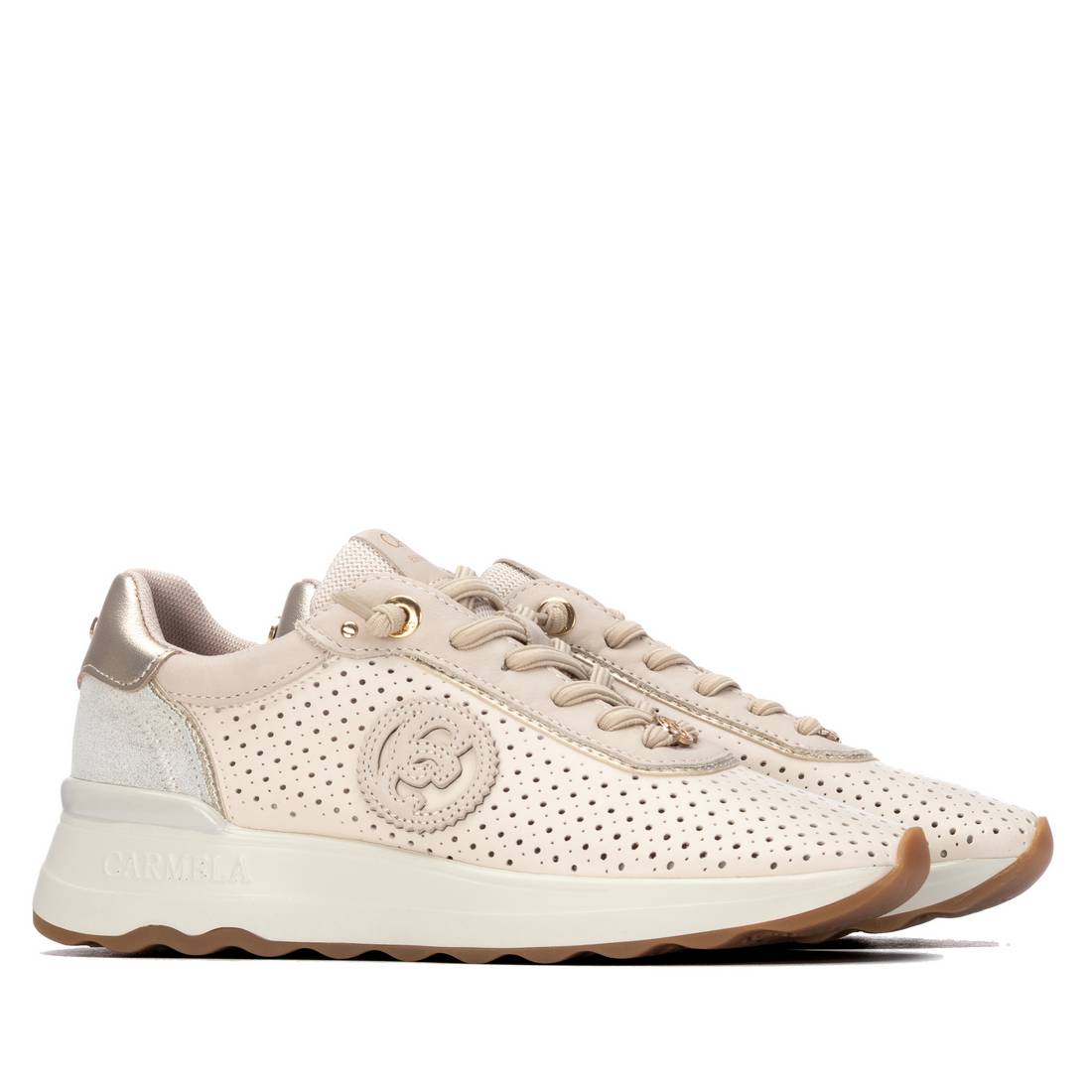 Carmela 16324501 sneaker compensée beige