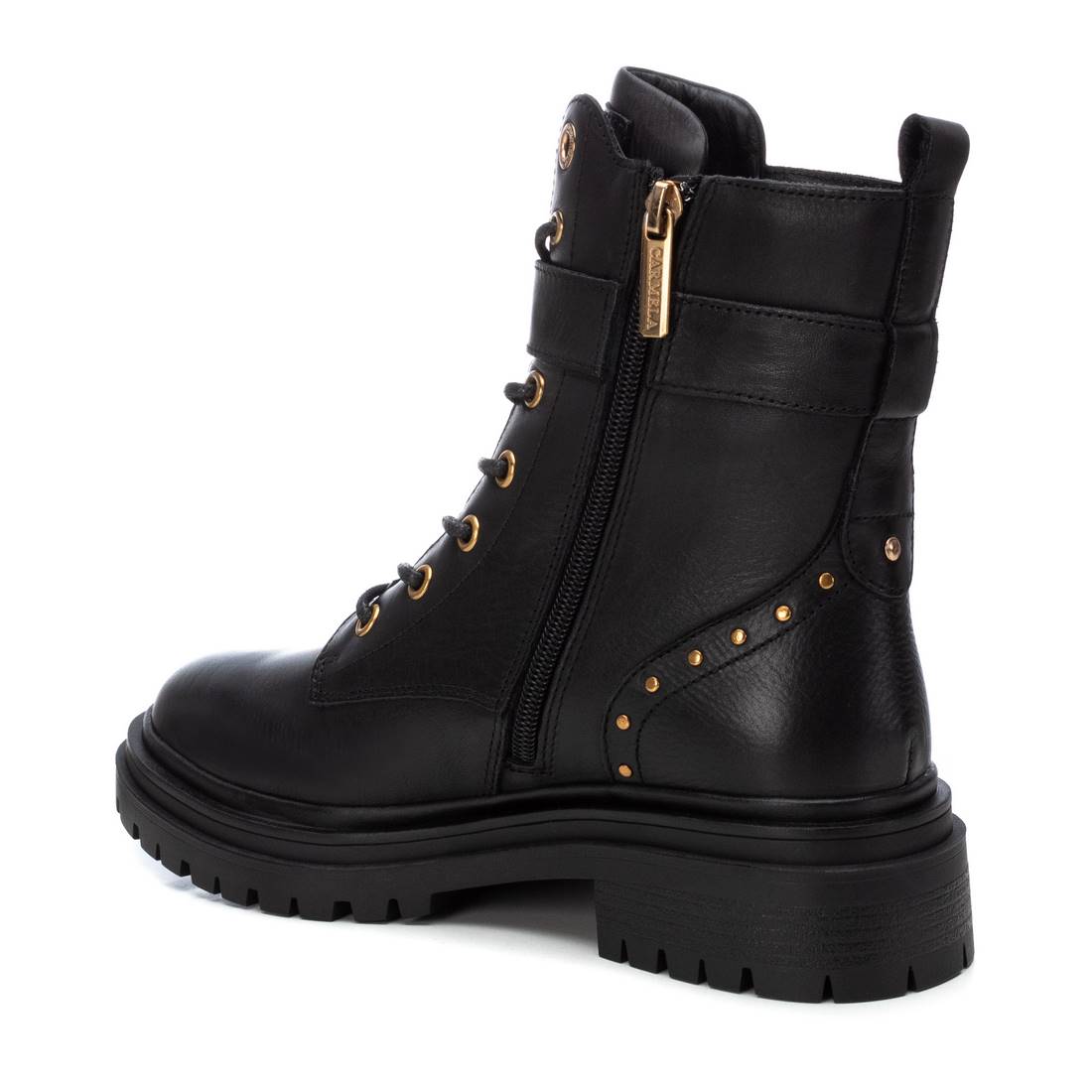 Carmela 16194201 bottine femme noire cuir militaire