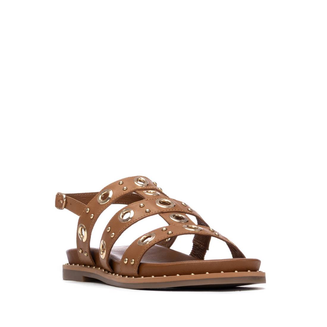 Carmela 16320801 sandales femme cuir camel boucle