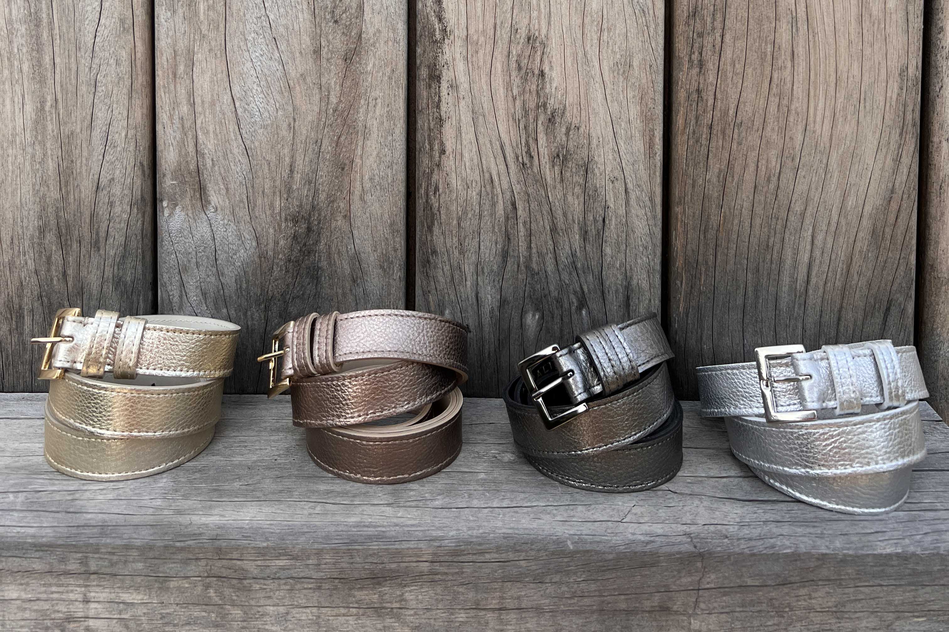 Coralie Masson Manon ceinture cuir argenté 2,8 cm