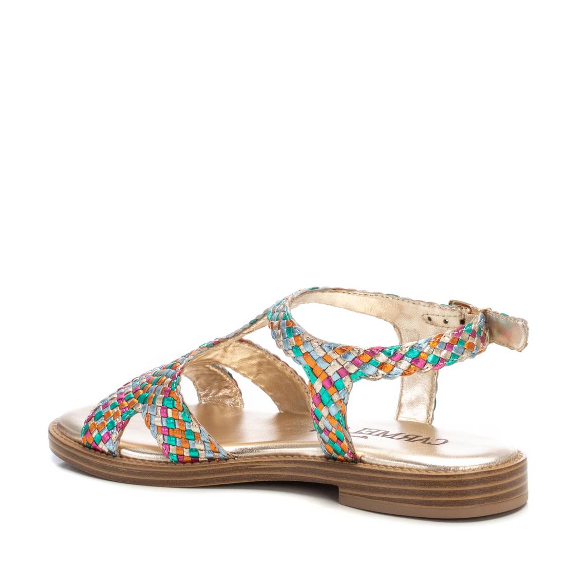 Carmela 16219905 sandale cuir multicolore plate