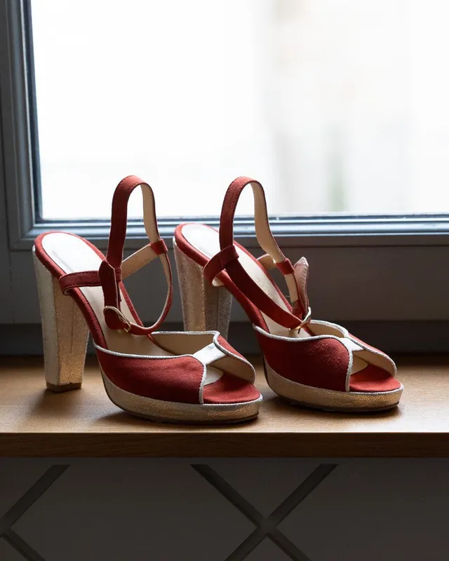 Dessine Moi Un Soulier Charlotte plateforme sandales velours terracotta