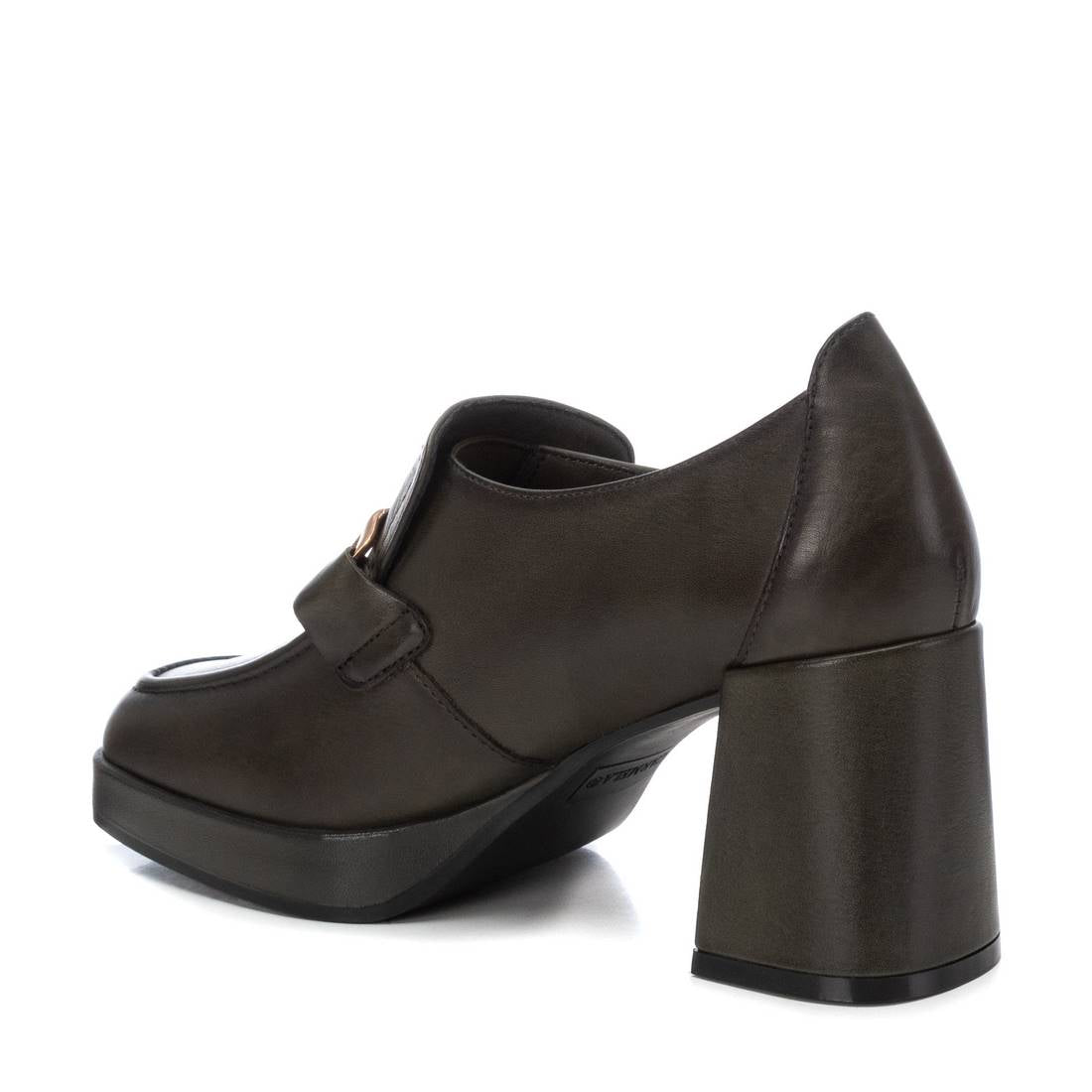 Carmela 16184902 mocassin vert cuir véritable talon