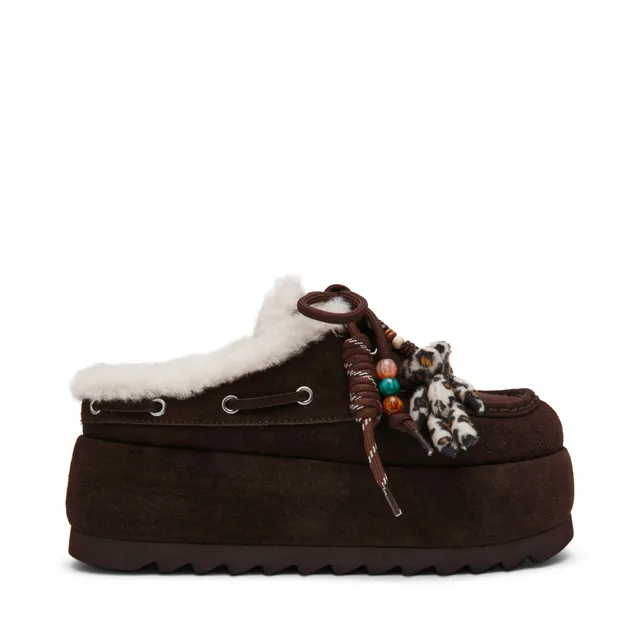 Steve Madden Cuddly mules marron suède plateforme
