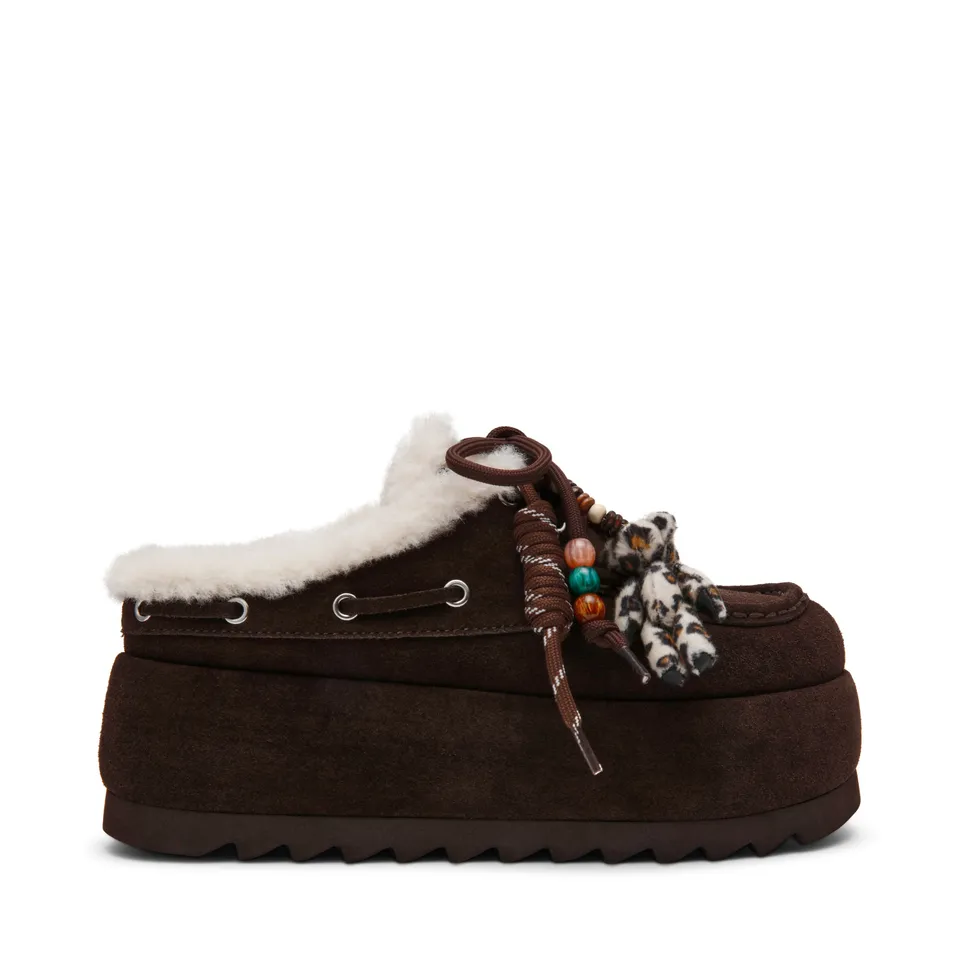 Steve Madden Cuddly mules marron suède plateforme